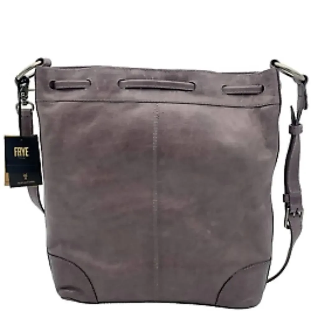 FRYE‎ MELISSA LEATHER DRAWSTRING HOBO BAG PURSE NEW AMETHYST